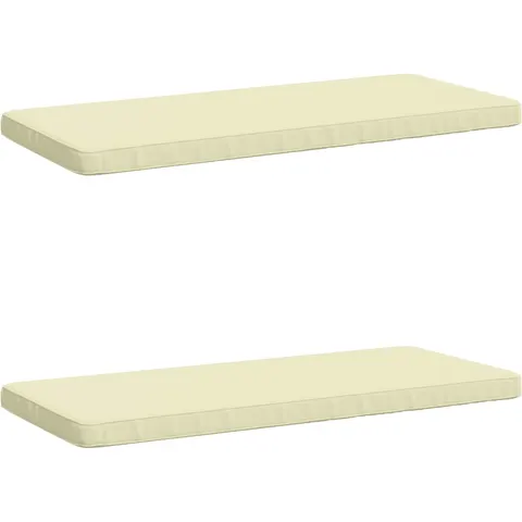 vidaXL Coussins de banc 2 pièces VUGHT 2 pc 100 % polyester Crème – 486848 – image 1