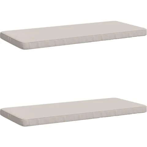 vidaXL Coussins de banc 2 pièces VUGHT 2 pc 100 % polyester Blanc – 487142 – image 1