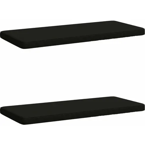 vidaXL Coussins de banc 2 pièces VUGHT 2 pc 100 % polyester Noir – 487227 – image 1