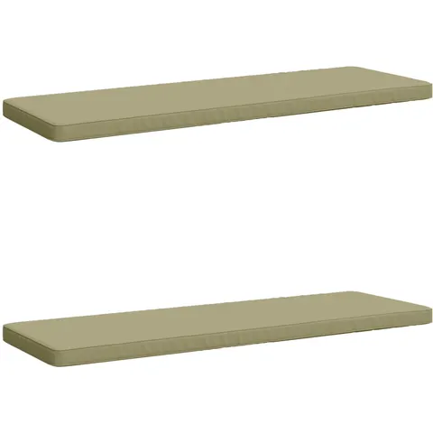 vidaXL Coussins de banc 2 pièces VUGHT 2 pc 100 % polyester Vert clair – 487685 – image 1
