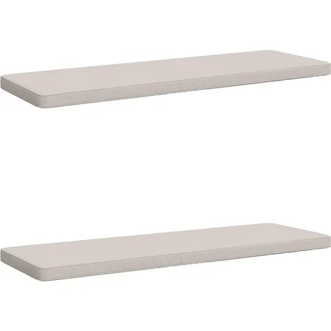 vidaXL Coussins de banc 2 pièces VUGHT 2 pc 100 % polyester Blanc – 487722 – image 1