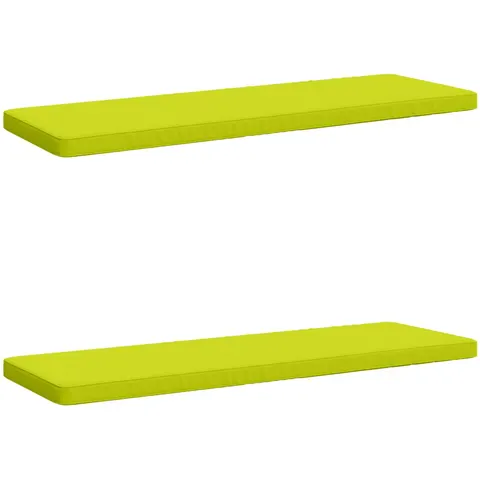 vidaXL Coussins de banc 2 pièces VUGHT 2 pc 100 % polyester Vert vif. – 488521 – image 1