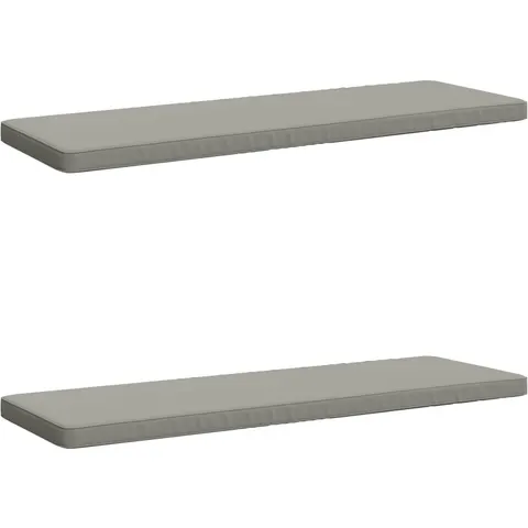 vidaXL Coussins de banc 2 pièces VUGHT 2 pc 100 % polyester Gris – 488620 – image 1