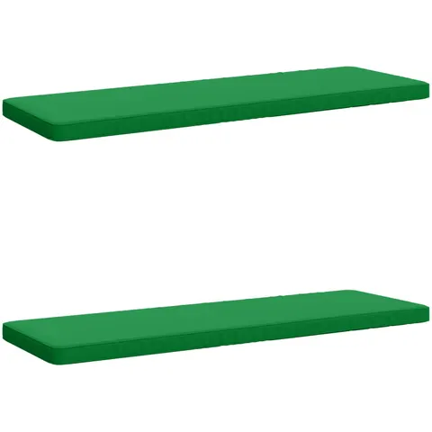 vidaXL Coussins de banc 2 pièces VUGHT 2 pc 100 % polyester Vert – 488644 – image 1