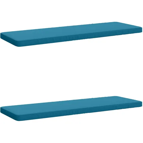 vidaXL Coussins de banc 2 pièces VUGHT 2 pc 100 % polyester Bleu clair – 488668 – image 1