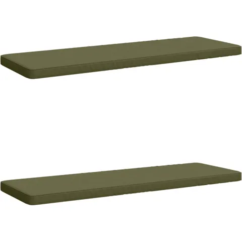 vidaXL Coussins de banc 2 pièces VUGHT 2 pc 100 % polyester Vert olive – 488828 – image 1
