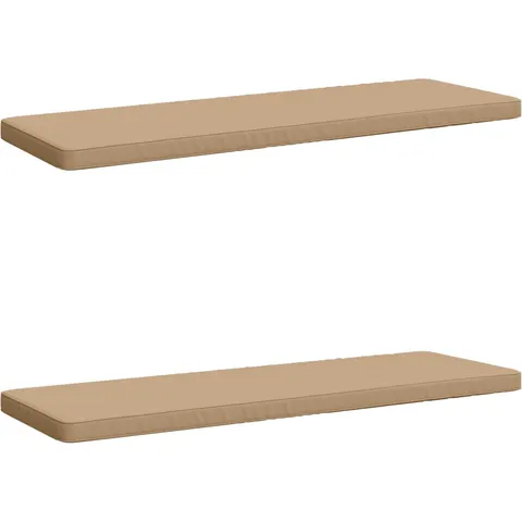 vidaXL Coussins de banc 2 pièces VUGHT 2 pc 100 % polyester Sable – 488903 – image 1