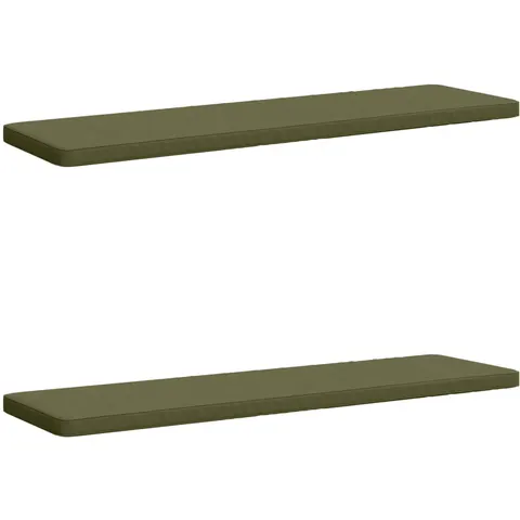 vidaXL Coussins de banc 2 pièces VUGHT 2 pc 100 % polyester Vert olive – 489405 – image 1