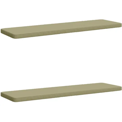 vidaXL Coussins de banc 2 pièces VUGHT 2 pc 100 % polyester Vert clair – 490586 – image 1