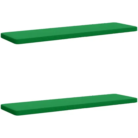 vidaXL Coussins de banc 2 pièces VUGHT 2 pc 100 % polyester Vert – 490968 – image 1