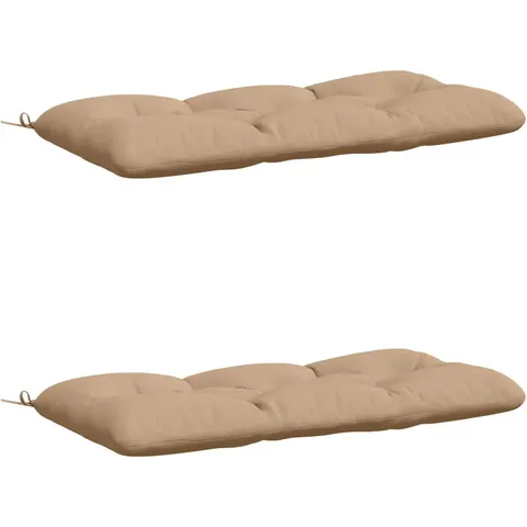 vidaXL Coussins de Banc VIANEN 2 pc 100 % polyester Sable – 492900 – image 1