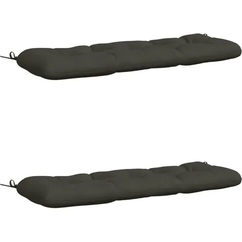 vidaXL Coussins de Banc VIANEN 2 pc 100 % polyester Anthracite – 493488 – image 1