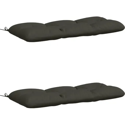 vidaXL Coussins de Banc VIANEN 2 pc 100 % polyester Anthracite – 493723 – image 1