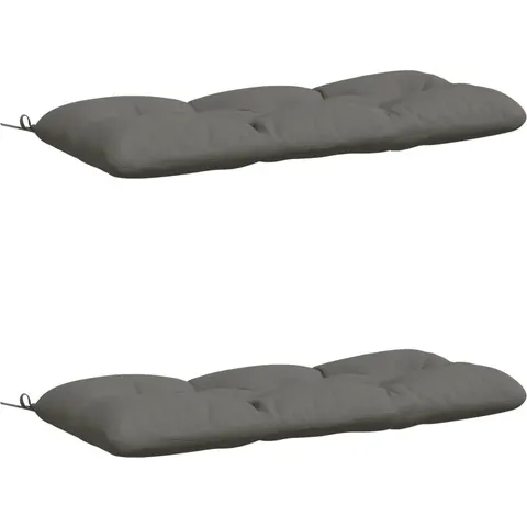 vidaXL Coussins de Banc VIANEN 2 pc 100 % polyester Gris – 493747 – image 1