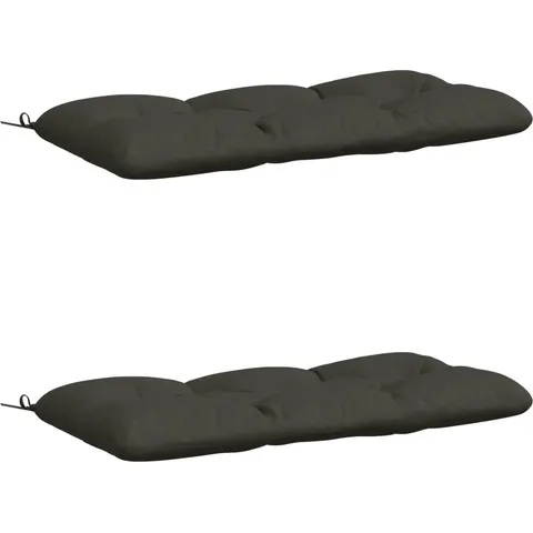 vidaXL Coussins de Banc VIANEN 2 pc 100 % polyester Anthracite – 493969 – image 1