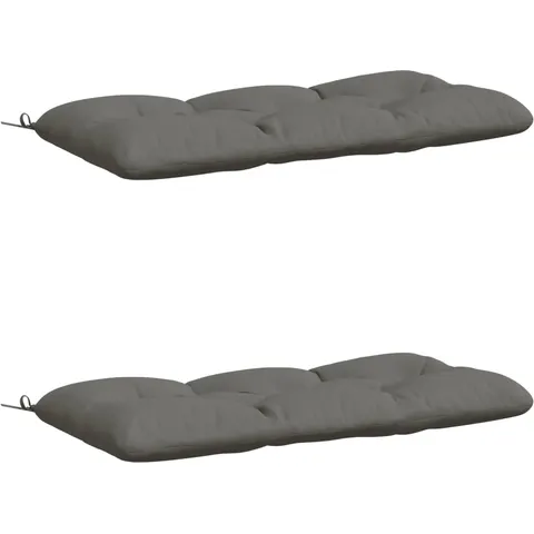 vidaXL Coussins de Banc VIANEN 2 pc 100 % polyester Gris – 494942 – image 1