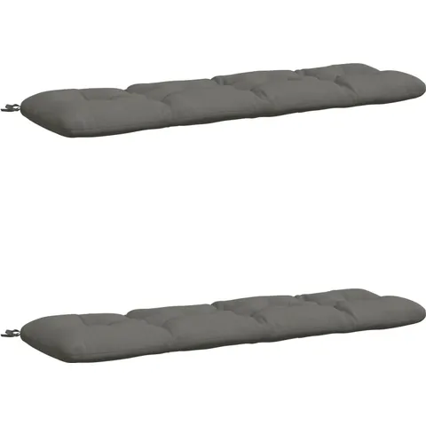 vidaXL Coussins de Banc VIANEN 2 pc 100 % polyester Gris – 495420 – image 1