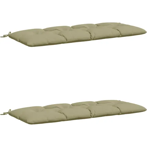 vidaXL Coussins de Banc VIANEN 2 pc 100 % polyester Vert clair – 495727 – image 1