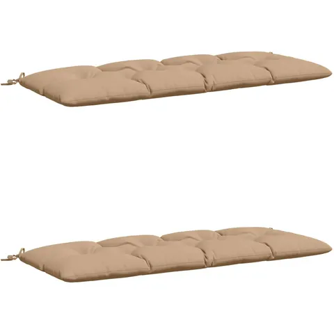 vidaXL Coussins de Banc VIANEN 2 pc 100 % polyester Sable – 495789 – image 1