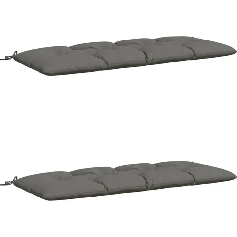 vidaXL Coussins de Banc VIANEN 2 pc 100 % polyester Gris – 495901 – image 1
