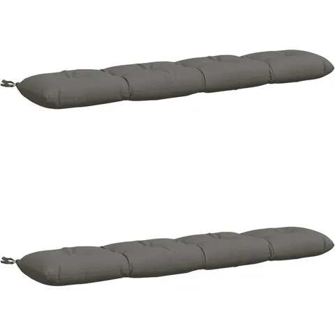 vidaXL Coussins de Banc VIANEN 2 pc 100 % polyester Gris – 496144 – image 1