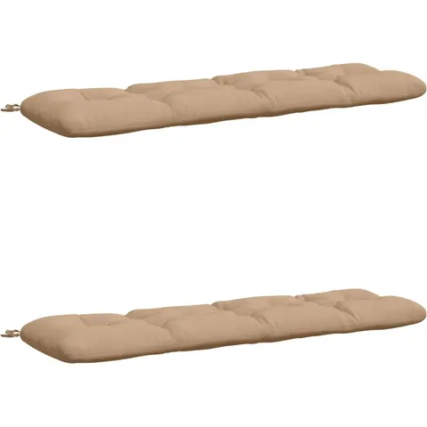 vidaXL Coussins de Banc VIANEN 2 pc 100 % polyester Sable – 496267 – image 1