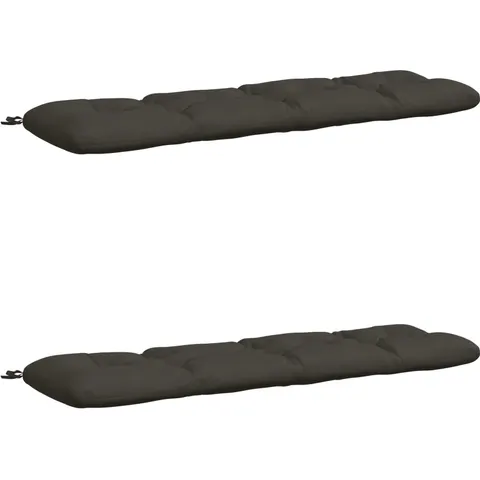 vidaXL Coussins de Banc VIANEN 2 pc 100 % polyester Anthracite – 496366 – image 1