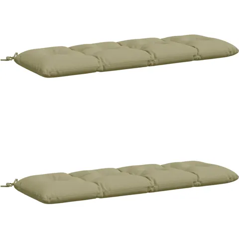 vidaXL Coussins de Banc VIANEN 2 pc 100 % polyester Vert clair – 496441 – image 1