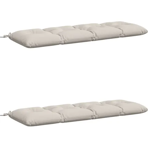 vidaXL Coussins de Banc VIANEN 2 pc 100 % polyester Blanc – 496489 – image 1