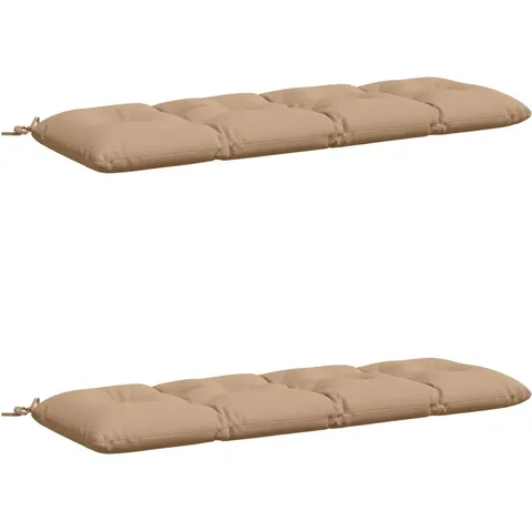 vidaXL Coussins de Banc VIANEN 2 pc 100 % polyester Sable – 496502 – image 1