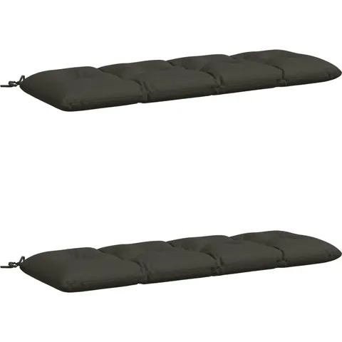 vidaXL Coussins de Banc VIANEN 2 pc 100 % polyester Anthracite – 496601 – image 1