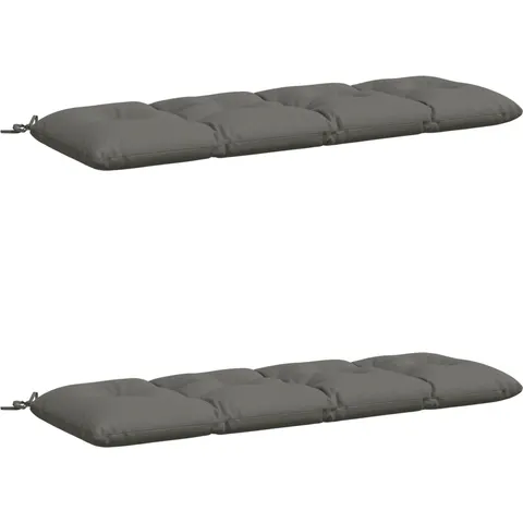 vidaXL Coussins de Banc VIANEN 2 pc 100 % polyester Gris – 496625 – image 1
