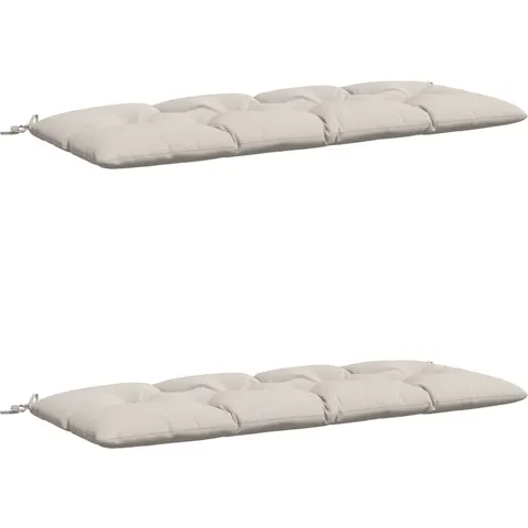 vidaXL Coussins de Banc VIANEN 2 pc 100 % polyester Blanc – 496724 – image 1