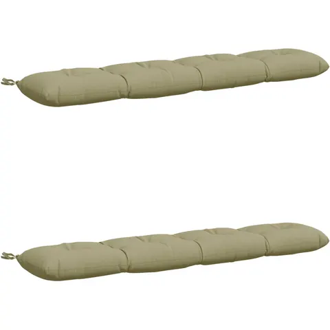 vidaXL Coussins de Banc VIANEN 2 pc 100 % polyester Vert clair – 496922 – image 1