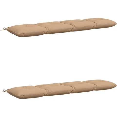 vidaXL Coussins de Banc VIANEN 2 pc 100 % polyester Sable – 497226 – image 1