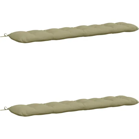 vidaXL Coussins de Banc VIANEN 2 pc 100 % polyester Vert clair – 497882 – image 1