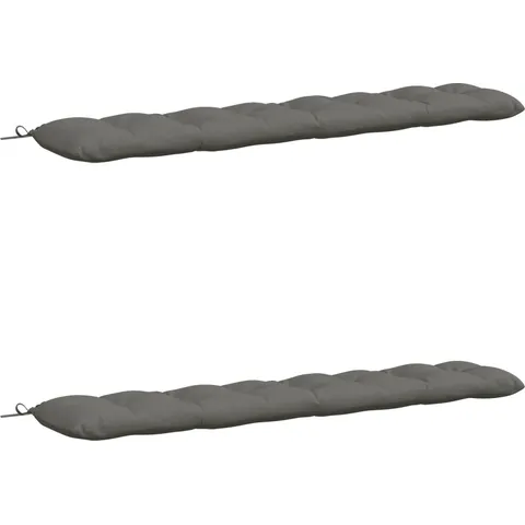 vidaXL Coussins de Banc VIANEN 2 pc 100 % polyester Gris – 498063 – image 1