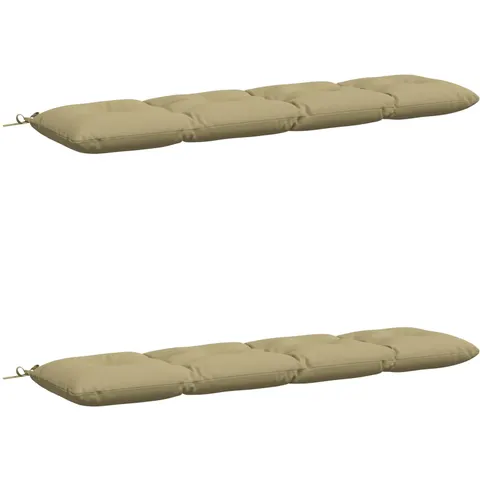 vidaXL Coussins de Banc VIANEN 2 pc 100 % polyester Vert clair – 498124 – image 1