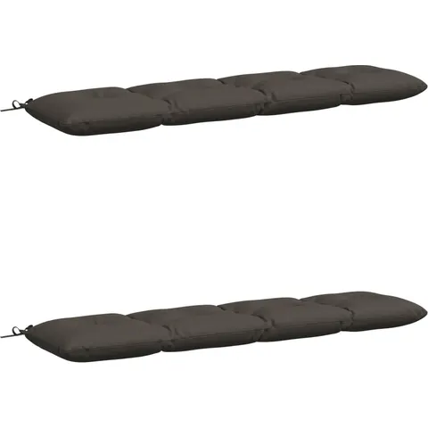 vidaXL Coussins de Banc VIANEN 2 pc 100 % polyester Anthracite – 498285 – image 1