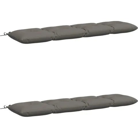 vidaXL Coussins de Banc VIANEN 2 pc 100 % polyester Gris – 499268 – image 1