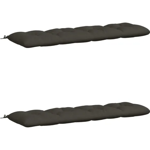 vidaXL Coussins de Banc VIANEN 2 pc 100 % polyester Anthracite – 499480 – image 1