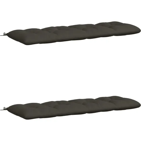 vidaXL Coussins de Banc VIANEN 2 pc 100 % polyester Anthracite – 499725 – image 1