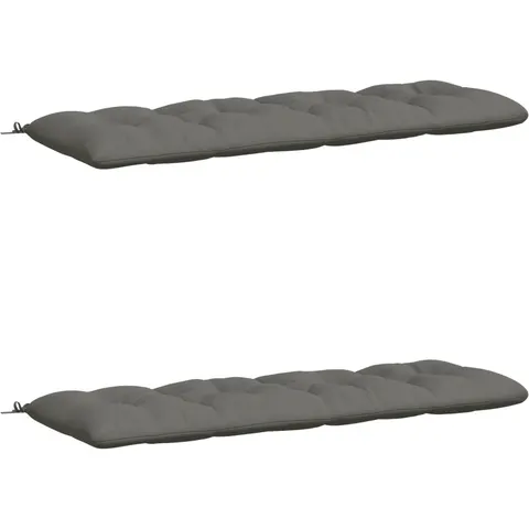 vidaXL Coussins de Banc VIANEN 2 pc 100 % polyester Gris – 499749 – image 1
