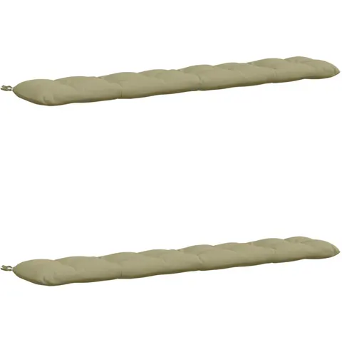 vidaXL Coussins de Banc VIANEN 2 pc 100 % polyester Vert clair – 499800 – image 1