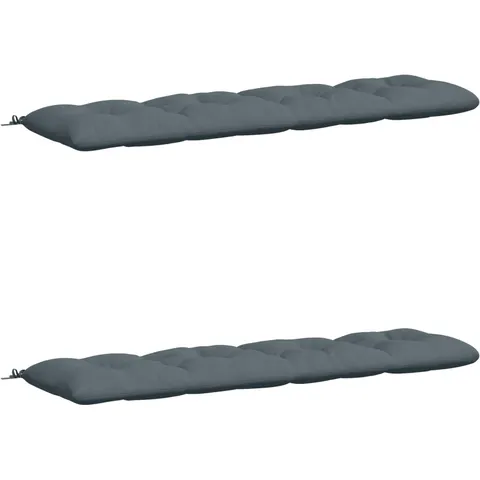 vidaXL Coussins de Banc VIANEN 2 pc 100 % polyester Bleu – 500360 – image 1