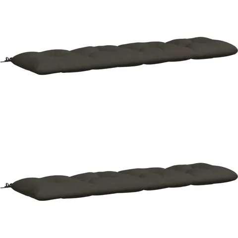 vidaXL Coussins de Banc VIANEN 2 pc 100 % polyester Anthracite – 500445 – image 1