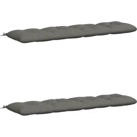 vidaXL Coussins de Banc VIANEN 2 pc 100 % polyester Gris – 500469 – image 1