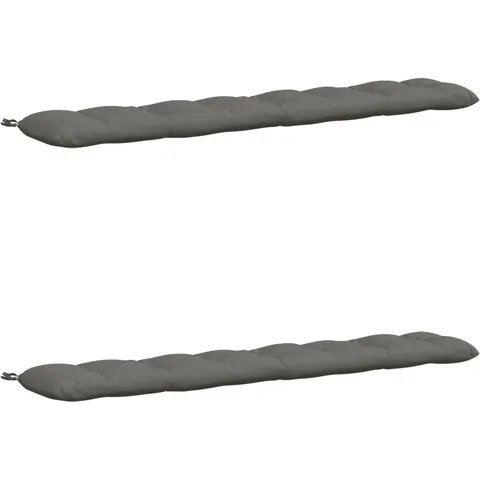 vidaXL Coussins de Banc VIANEN 2 pc 100 % polyester Gris – 500940 – image 1