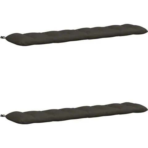 vidaXL Coussins de Banc VIANEN 2 pc 100 % polyester Anthracite – 501169 – image 1