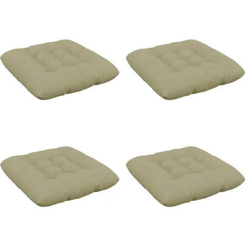 vidaXL Coussins de siège VIANEN 4 pc 100 % polyester Vert clair – 503989 – image 1